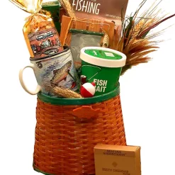 Brand new 🥰 GBDS The Fisherman's Fishing Creel Gift Basket 😉