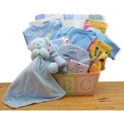 Best deal ๐ GBDS Easy as ABC New Baby Gift Basket - Blue โค๏ธ