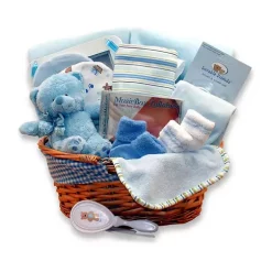 Cheapest 👏 GBDS Simply The Baby Basics New Baby Gift Basket- Blue ⭐
