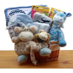 Promo 😍 GBDS Jungle Safari New Baby Gift Basket - Blue 💯